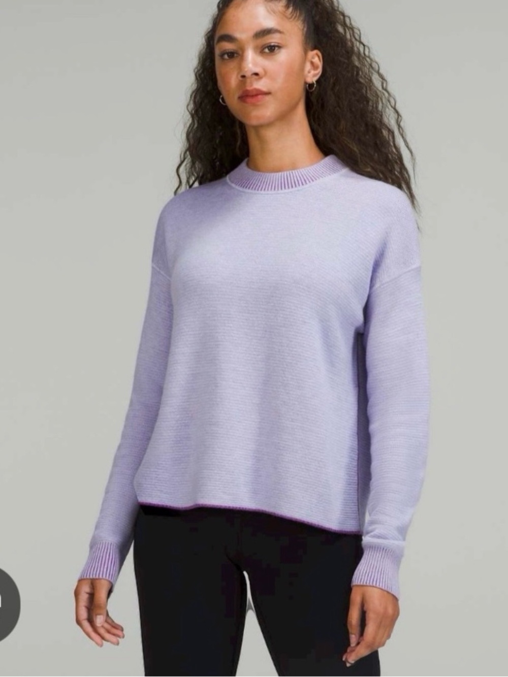 Lululemon Reversible Double-Knit Crew Neck Sweater Size 14